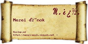 Mezei Énok névjegykártya
